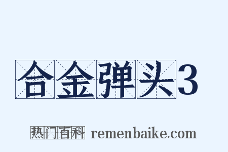 合金弹头3是什么意思的图片